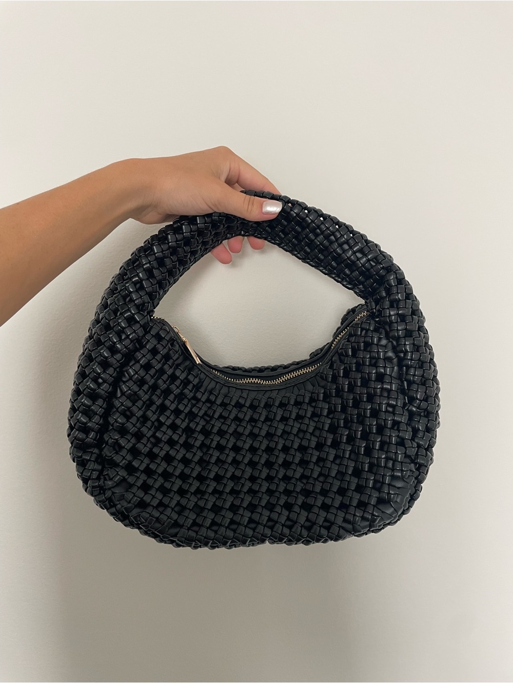 Antik Kraft Black Woven Handbag